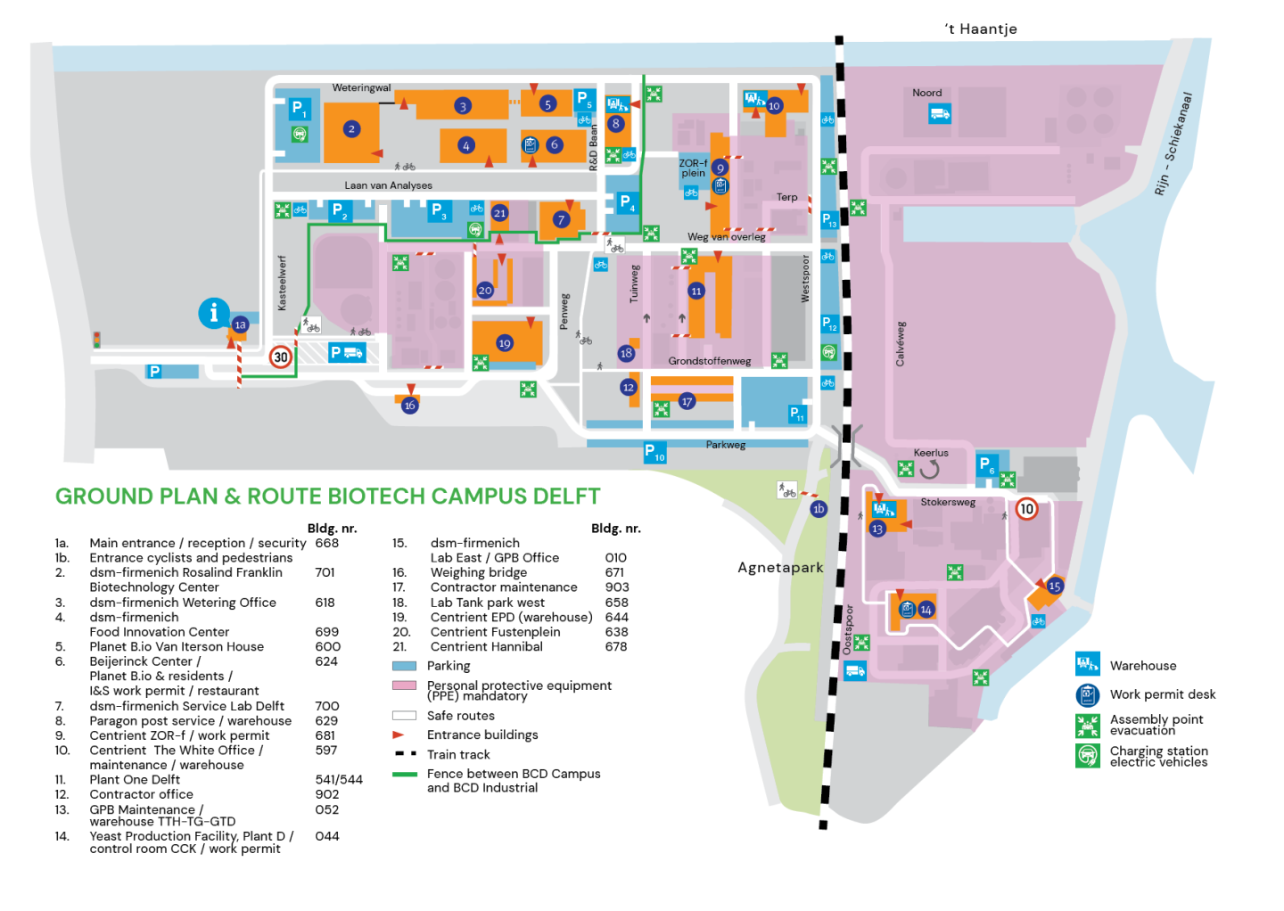 Map Biotech Campus Delft